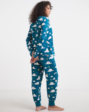 Chelsea Peers Jersey Crew Neck Rabbit Print Pyjama Set
