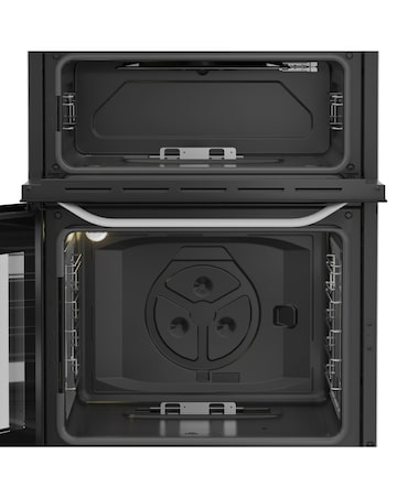 Hotpoint HDG6GDCW 60cm Gas Double Cooker with Glass Lid - White