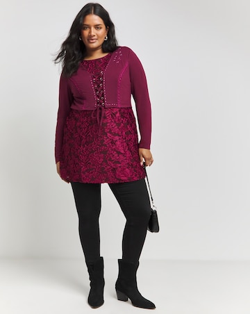 Joe Browns Berry Merry Devore Tunic