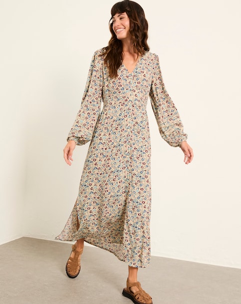 FatFace Solene Ditsy Midi Dress