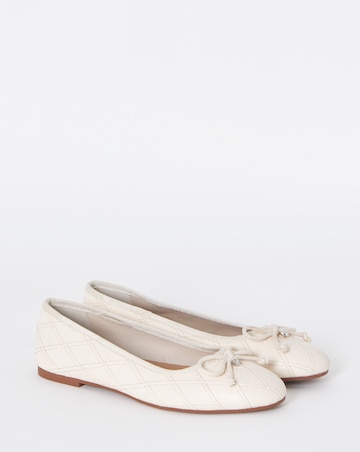 Santiago Quilted Ballerina Shoes - Wide Fit (E)