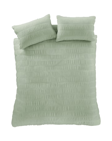 Catherine Lansfield Seersucker Duvet Cover Set