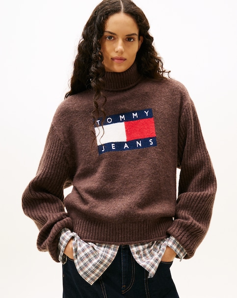 Tommy Jeans Turtleneck Flag Sweater