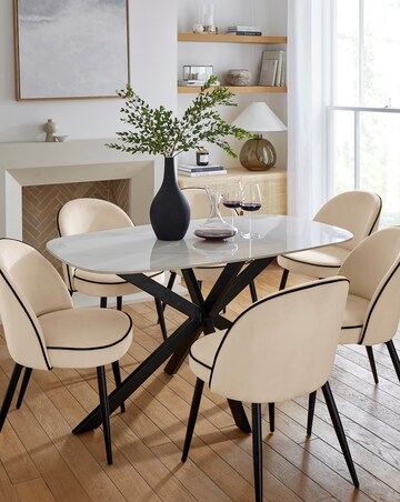 Brock Dining Table with 6 Camille Chairs