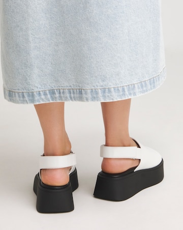 Maddie Slingback Flatform Sandals Wide E Fit Simply Comfort