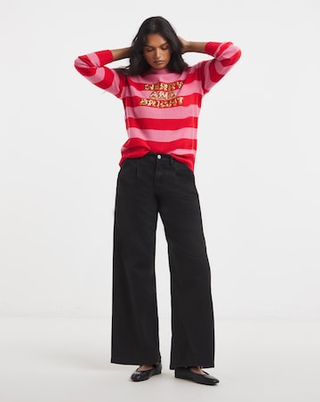 Pink & Red Merry and Bright Christmas Jumper