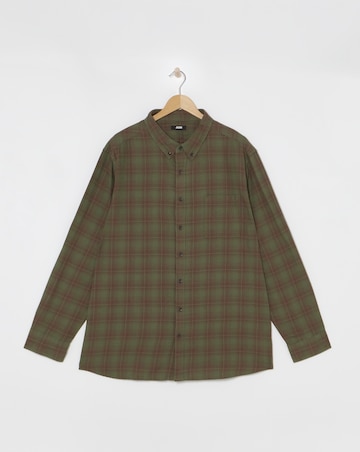 Long Sleeve Button Down Checked Shirt