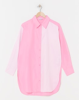 Pink Mixed Stripe Poplin Shirt