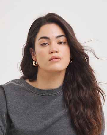 Simply Be Acid Wash Side Split Sweatshirt Tunic