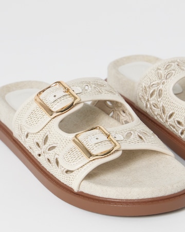 Augusta Cut Out Detail Footbed Sandals - Extra Wide Fit (EEE)