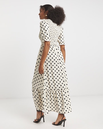 Flounce London Spot Print Maxi Dress