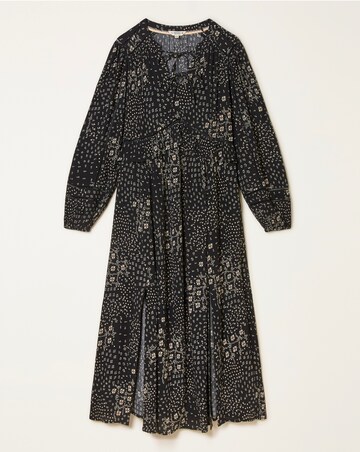 FatFace Tara Mono Floral Midi Dress