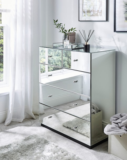 Broadway Mirrored Small Chest of Drawers