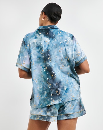 Chelsea Peers Velour Moon and Stars Print Short Pyjama Set