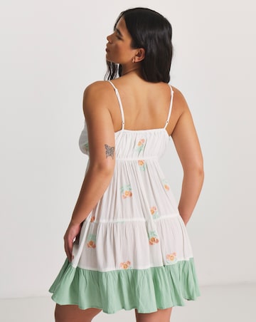 Figleaves Embroidered Mini Beach Dress