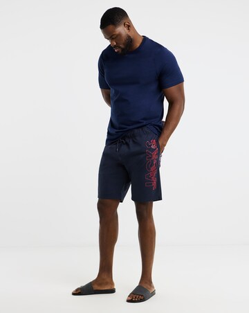 Jack & Jones Maui Logo Swim Shorts - Navy