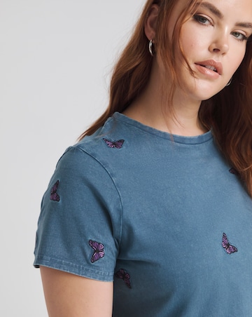 Embroidered Butterfly Tee