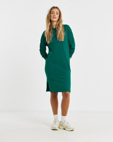Green Midi Sweatshirt Dress