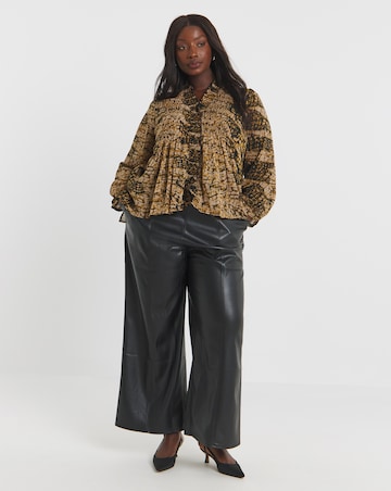 Religion Pleated Ruffle Shirt