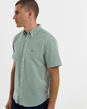 Levi's Short Sleeve Authentic Button Down Stripe Shirt - Green
