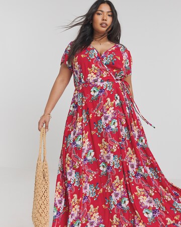 Joe Browns Joyful Floral Wrap Maxi Dress