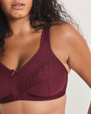 Pretty Secrets (2 Pack) Sally Minimiser Non Wired Bras (D-J) Cherry/Stone