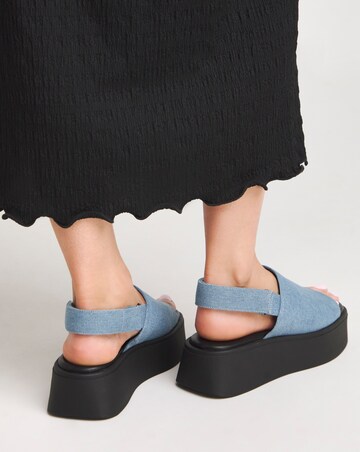 Simply Be Maddie Slingback Flatform Sandals - Wide Fit (E)