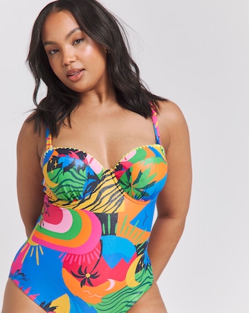 Underwired Bandeau Swimsuit With Detachable Straps