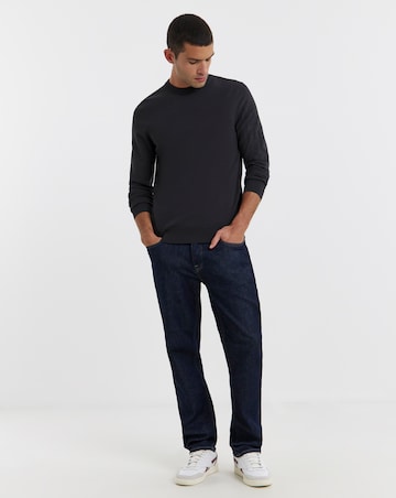 Lyle & Scott Mesh Logo Crew Neck Jumper - Shadow