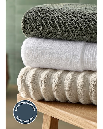 Silentnight Ribbed Cotton Towels Packs of 2