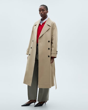Mango Long Oversized Double-Breasted Trench Coat