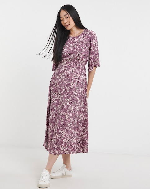 Half Sleeve Angel Sleeve Tea Dress