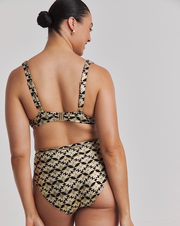 JD Williams Gold Foil Fan Print Bikini Set