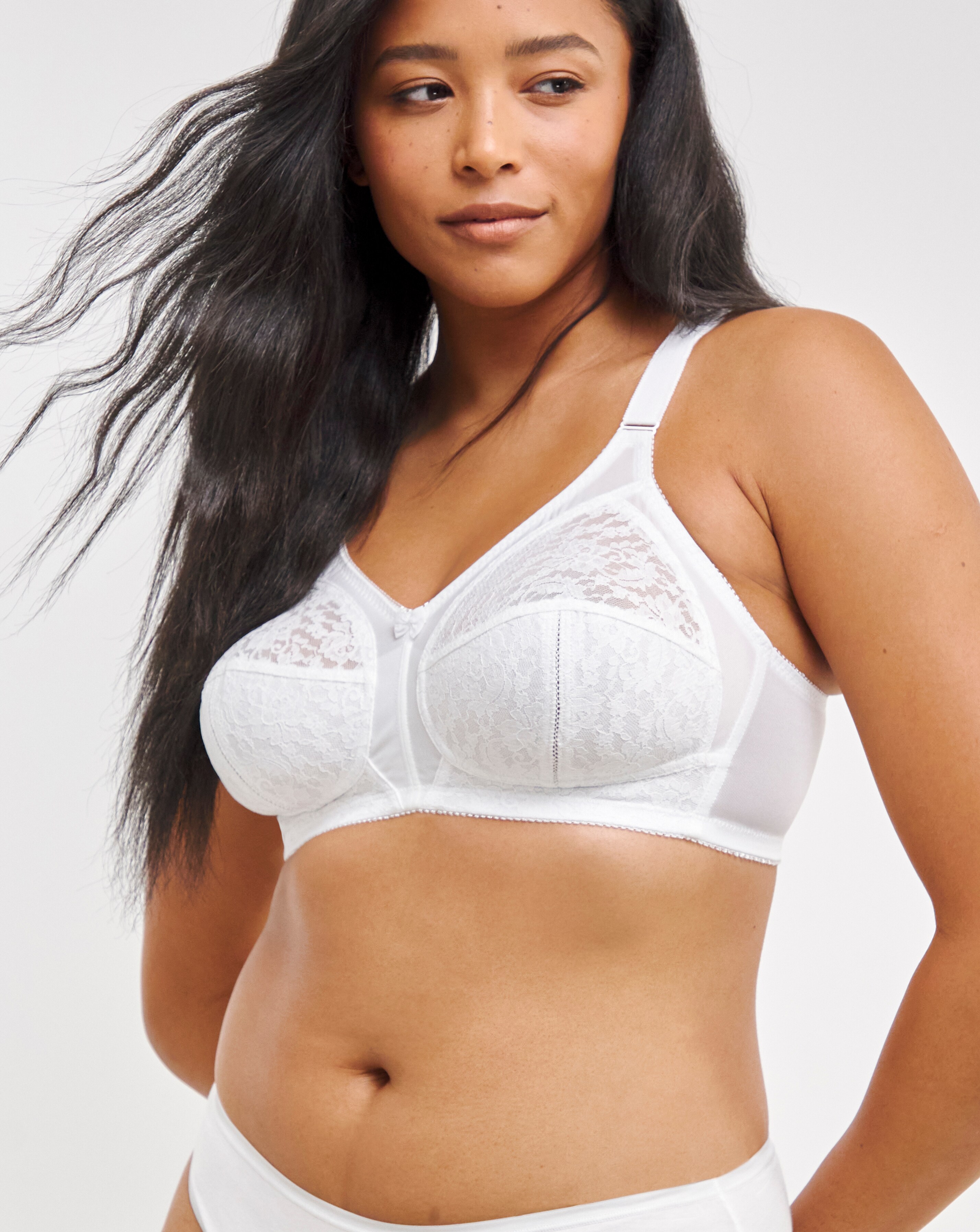 Pretty Secrets Dotty Full Cup Non Wired Bra (B-G) White