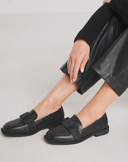 Lorelei Oversize Bow Loafer Shoes - Wide Fit (E)