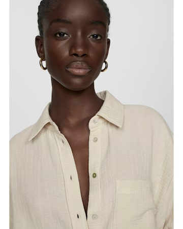 Mango Chest Pocket Cotton Shirt