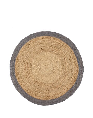 Jute Border Circle Rug