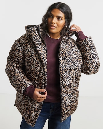 Leopard Padded Coat