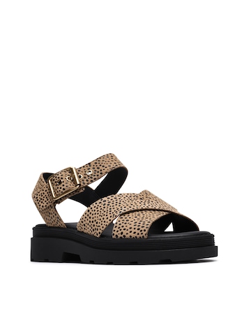 Clarks Animal Print Orinoco3 Cross Sandals - Standard Fit (D)