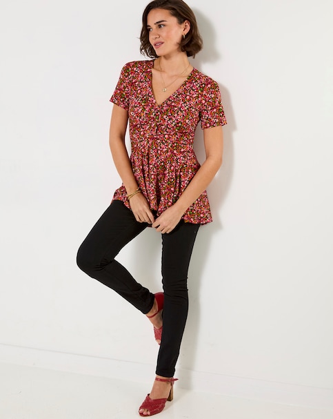Joe Browns Diana Ditsy Floral Print Jersey Tunic Top