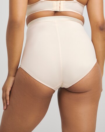 MAGISCULPT Firm Tummy Control Lace And Mesh Waist Nipper Brief - Blush