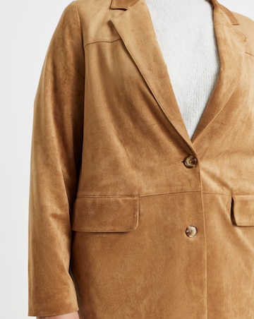 Faux Suedette Blazer