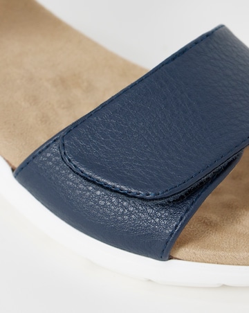 Cushion Walk Navy Double Touch-Fasten Sandals - Wide Fit (E)