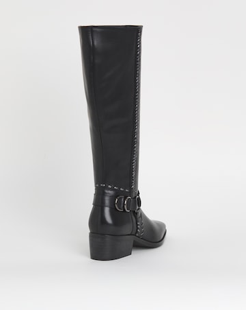 Joe Browns Knee High Leather Riding Boot EEE Fit Super Curvy Calf