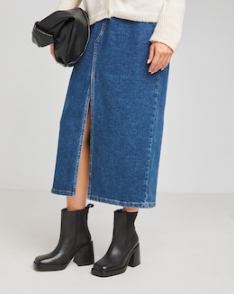 Emery Leather Platform Chelsea Ankle Boots - Wide Fit (E)