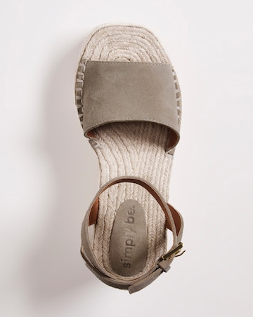 Sissy Suede Espadrille Wedge Sandals - Extra Wide Fit (EEE)