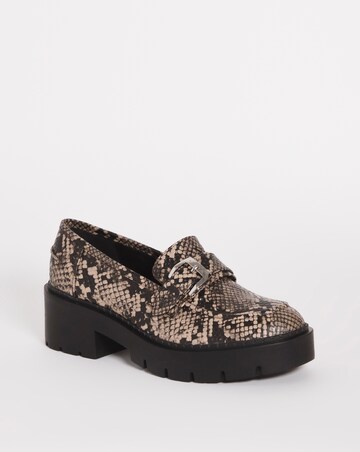Siena Chunky Heeled Loafer Shoes - Extra Wide Fit (EEE)