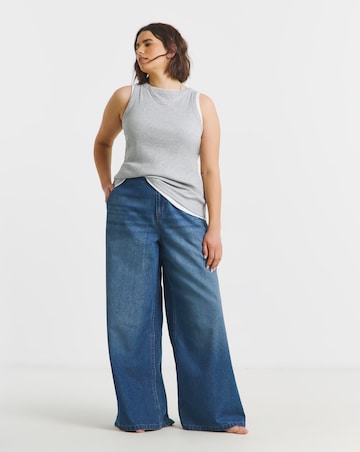 Black, White and Grey Pack of 3 High Neck Tank Tops