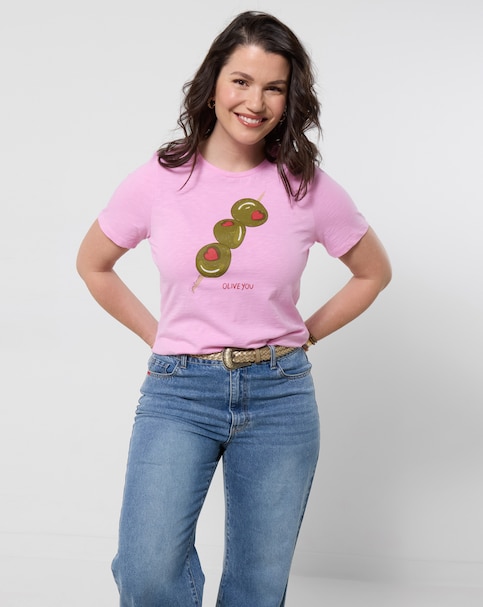 Joe Browns Olive You Graphic Tee