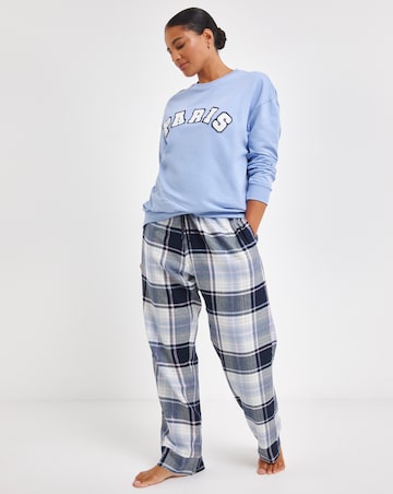 Paris Sweatshirt With Check Pyjama Trouser